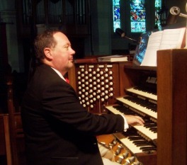 Jon Hunt playing the organ